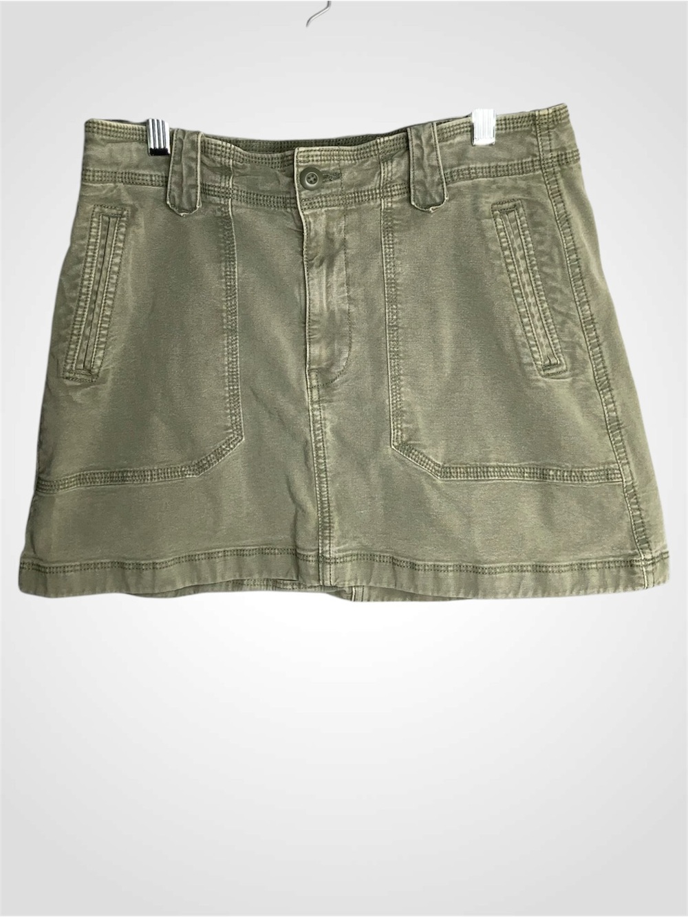 American Eagle Outfitters Olive Green High Waist Stretch Mini Skirt Size 6